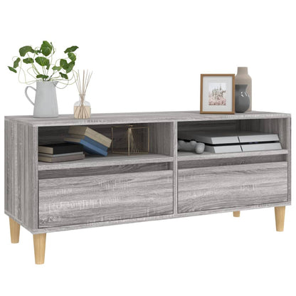 Tv Skříňka Šedá Sonoma 100 X 34,5 X 44,5 Cm Kompozitní Dřevo Šedá Sonoma