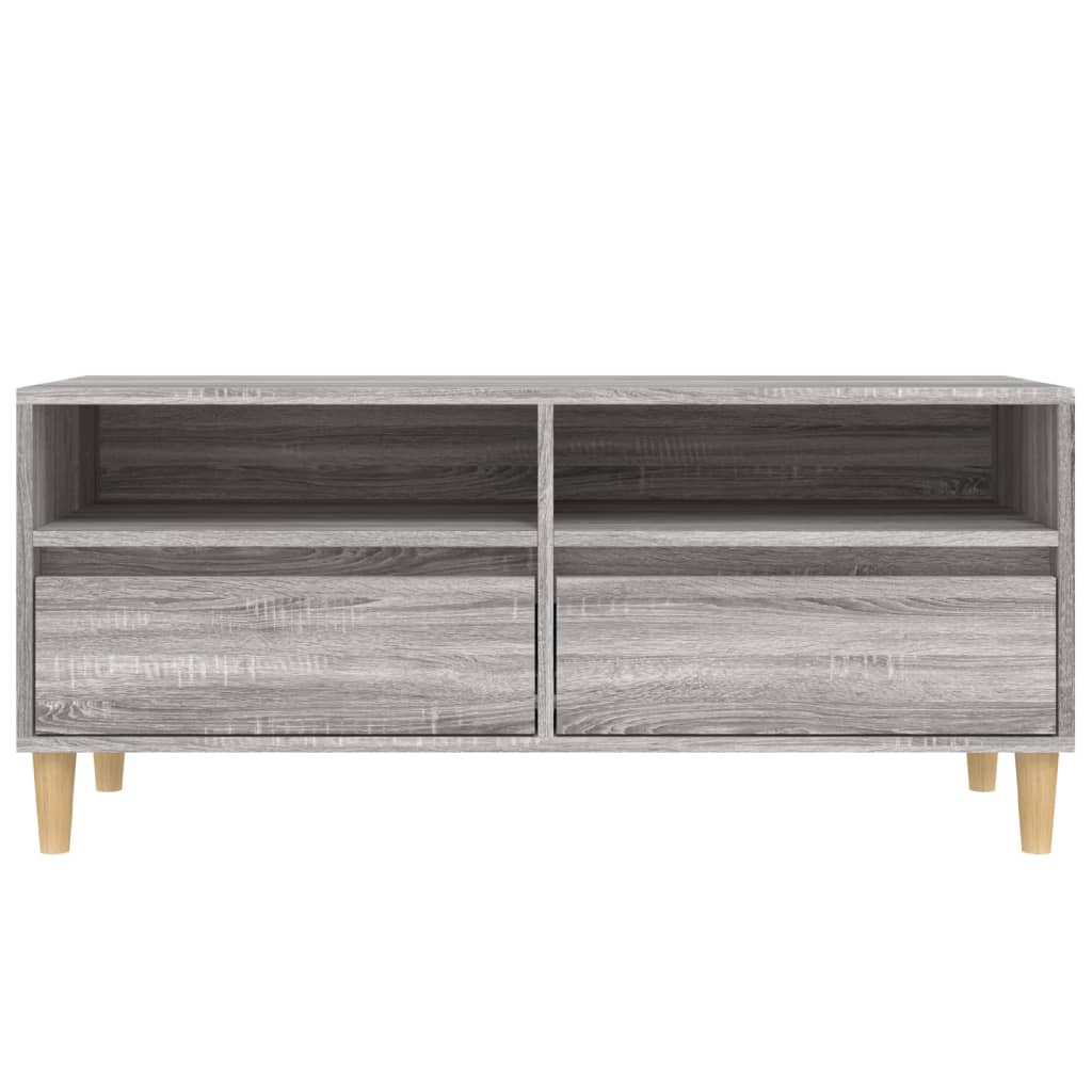 Tv Skříňka Šedá Sonoma 100 X 34,5 X 44,5 Cm Kompozitní Dřevo Šedá Sonoma