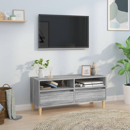 Tv Skříňka Šedá Sonoma 100 X 34,5 X 44,5 Cm Kompozitní Dřevo Šedá Sonoma