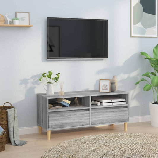 Tv Skříňka Šedá Sonoma 100 X 34,5 X 44,5 Cm Kompozitní Dřevo Šedá Sonoma