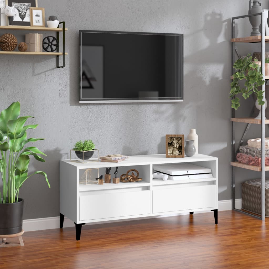 Tv Skříňka 150 X 30 X 44,5 Cm Kompozitní Dřevo Bílá