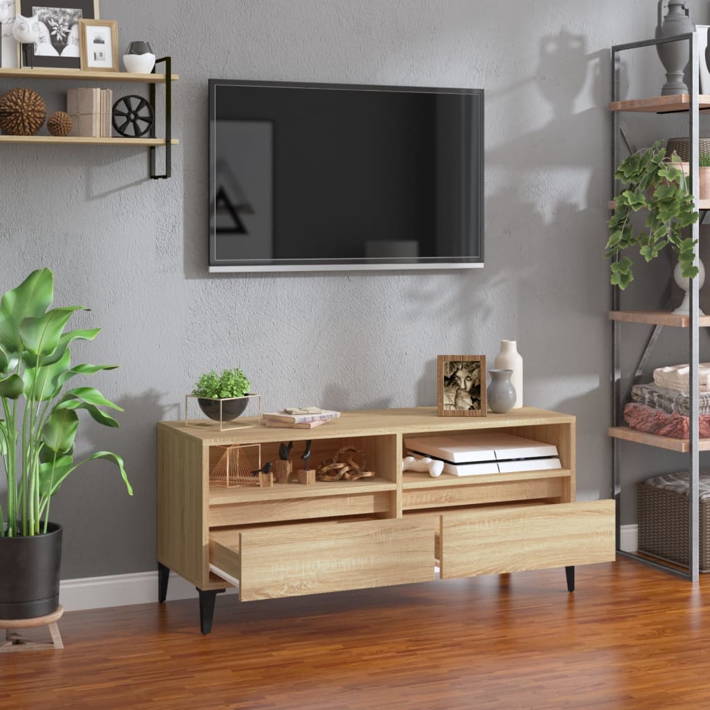 Tv Skříňka Dub Sonoma 100 X 34,5 X 44,5 Cm Kompozitní Dřevo