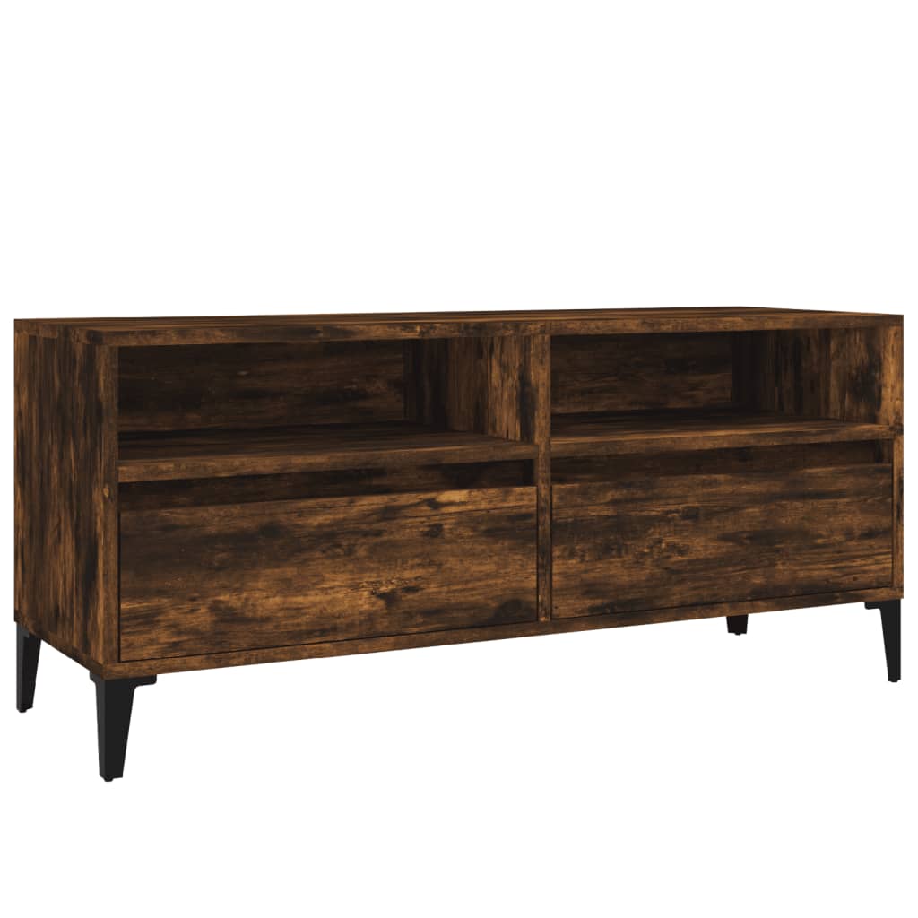 Tv Skříňka 100 X 34,5 X 44,5 Cm Kompozitní Dřevo Kouřový Dub