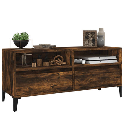 Tv Skříňka 100 X 34,5 X 44,5 Cm Kompozitní Dřevo Kouřový Dub