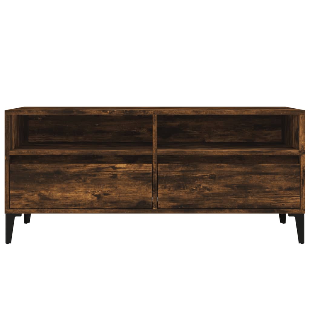 Tv Skříňka 100 X 34,5 X 44,5 Cm Kompozitní Dřevo Kouřový Dub