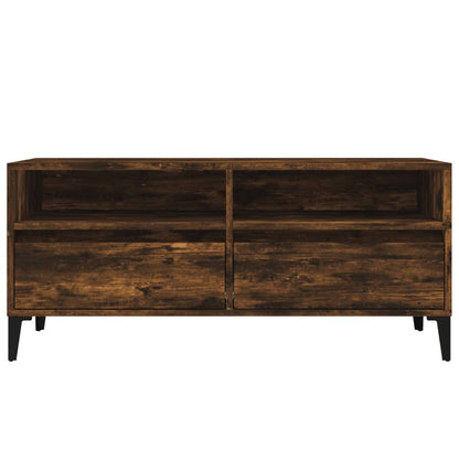 Tv Skříňka 100 X 34,5 X 44,5 Cm Kompozitní Dřevo Kouřový Dub