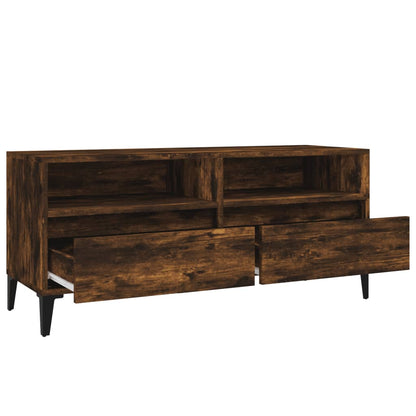 Tv Skříňka 100 X 34,5 X 44,5 Cm Kompozitní Dřevo Kouřový Dub