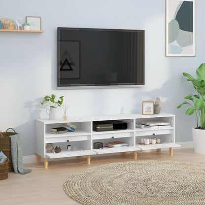 Tv Skříňka 150 X 30 X 44,5 Cm Kompozitní Dřevo Bílá