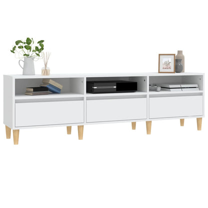 Tv Skříňka 150 X 30 X 44,5 Cm Kompozitní Dřevo Bílá