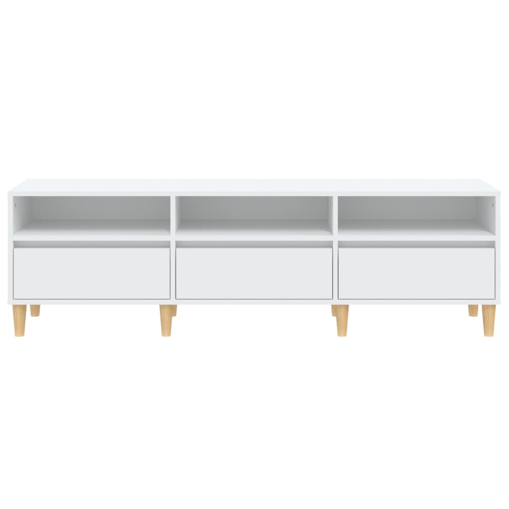Tv Skříňka 150 X 30 X 44,5 Cm Kompozitní Dřevo Bílá