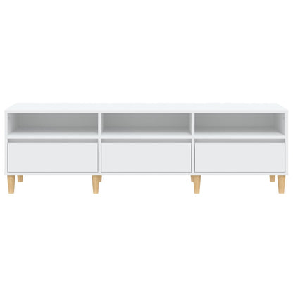 Tv Skříňka 150 X 30 X 44,5 Cm Kompozitní Dřevo Bílá