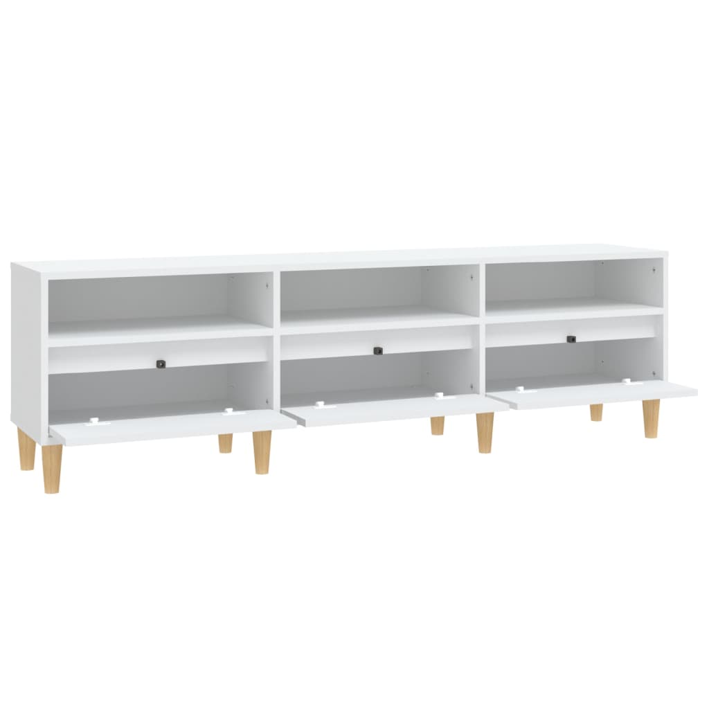 Tv Skříňka 150 X 30 X 44,5 Cm Kompozitní Dřevo Bílá
