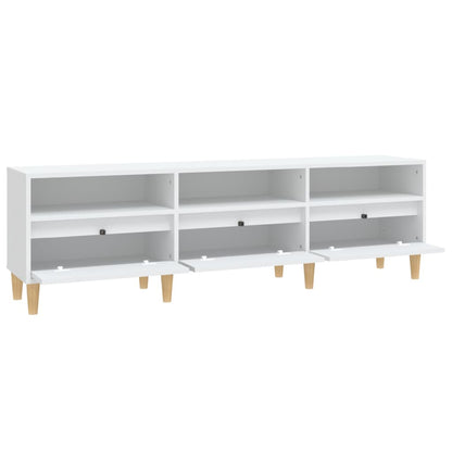 Tv Skříňka 150 X 30 X 44,5 Cm Kompozitní Dřevo Bílá
