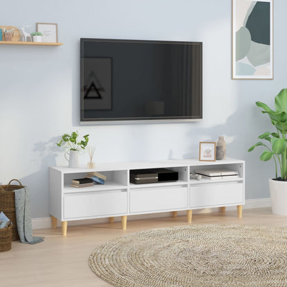Tv Skříňka 150 X 30 X 44,5 Cm Kompozitní Dřevo Bílá