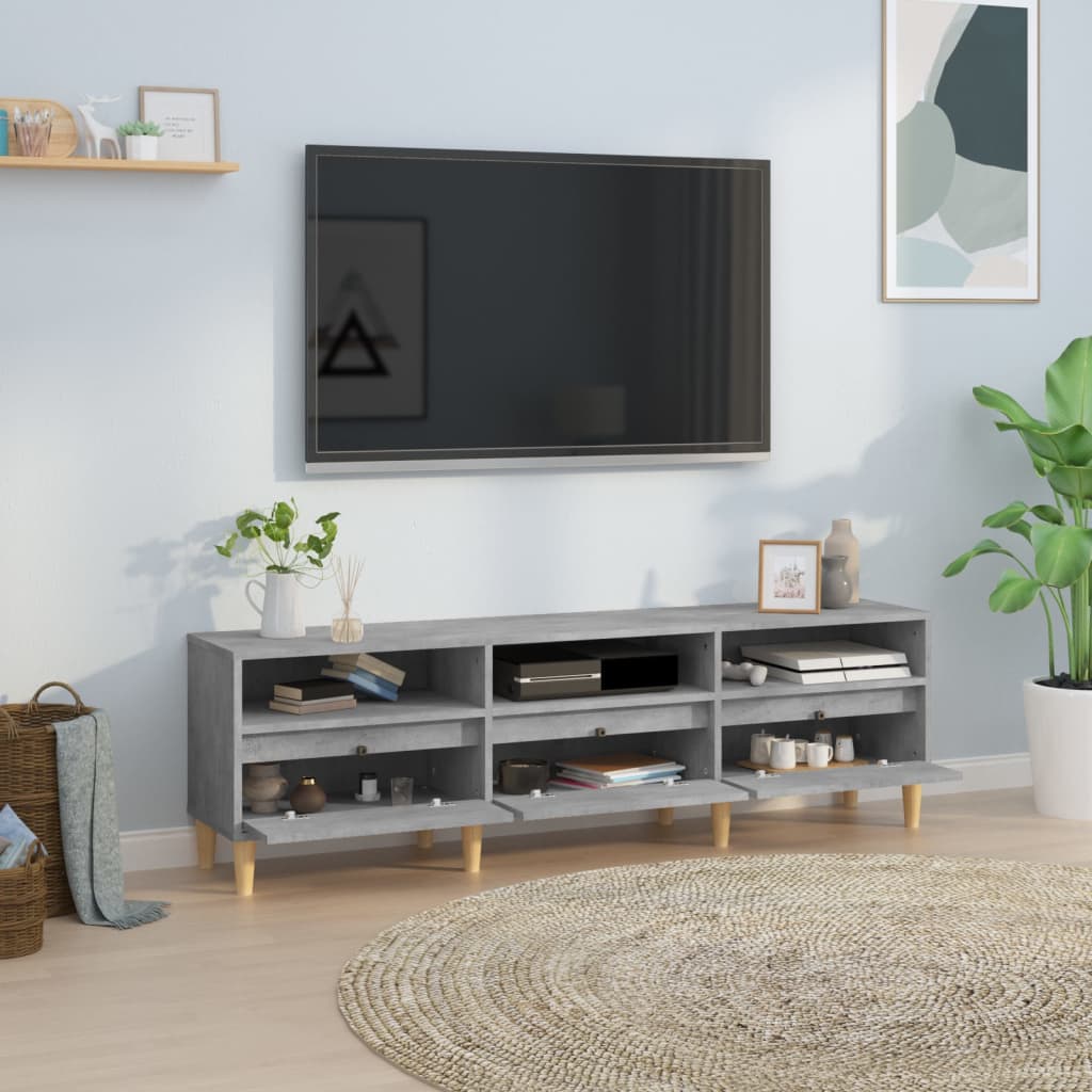 Tv Skříňka Betonově Šedá 150 X 30 X 44,5 Cm Kompozitní Dřevo Betonová Šedá
