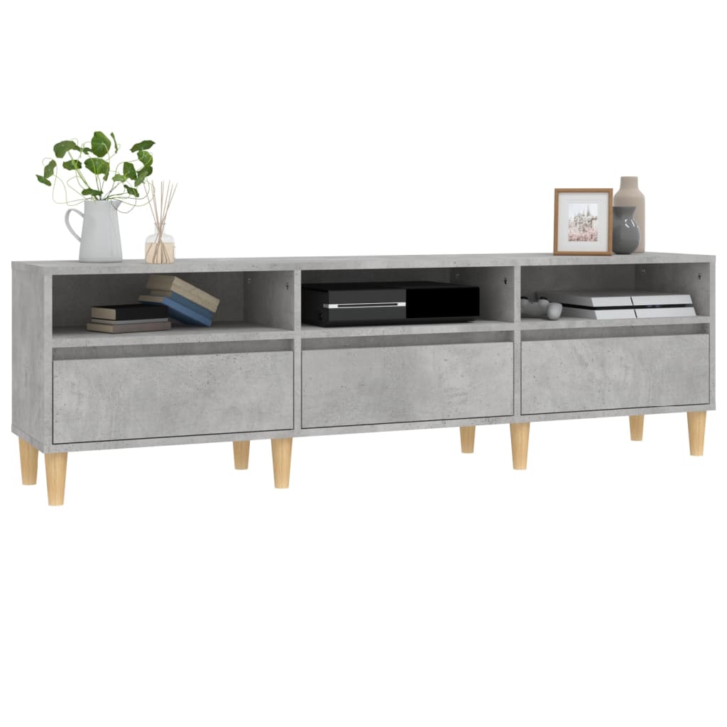 Tv Skříňka Betonově Šedá 150 X 30 X 44,5 Cm Kompozitní Dřevo Betonová Šedá