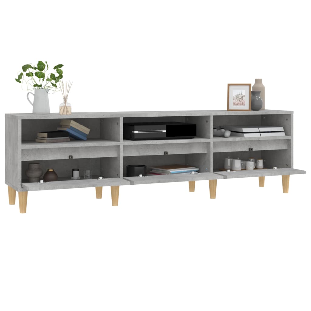 Tv Skříňka Betonově Šedá 150 X 30 X 44,5 Cm Kompozitní Dřevo Betonová Šedá