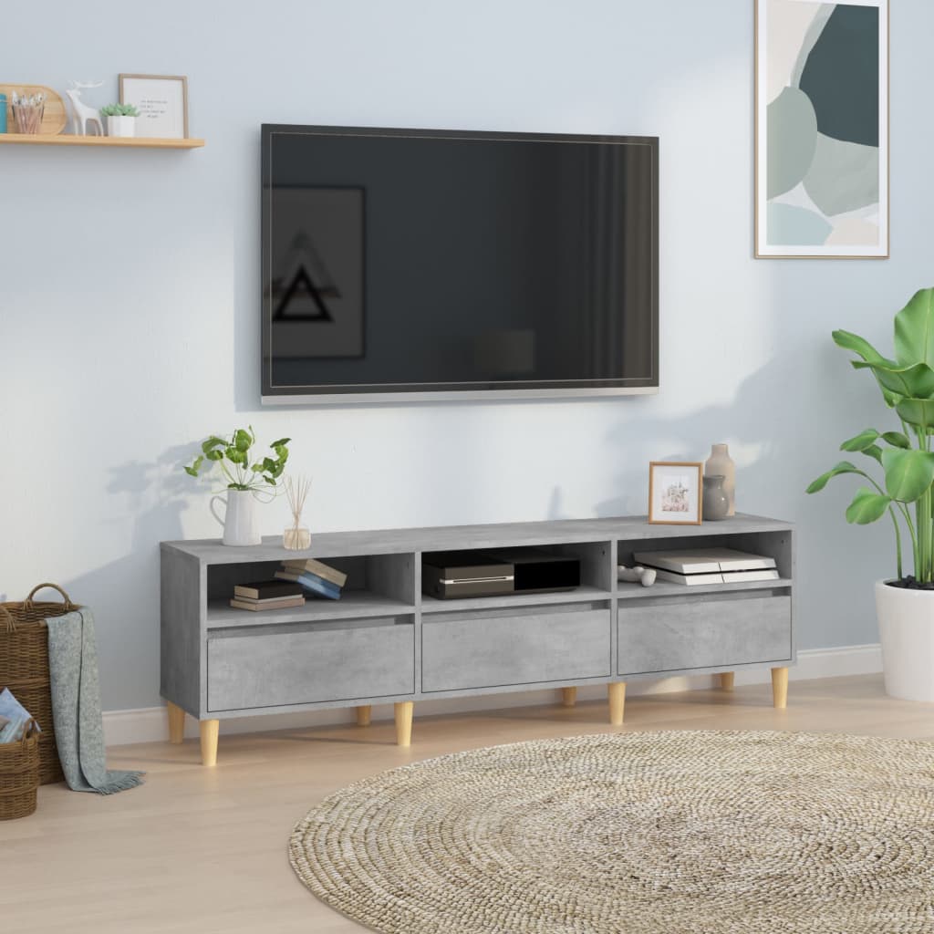 Tv Skříňka Betonově Šedá 150 X 30 X 44,5 Cm Kompozitní Dřevo Betonová Šedá
