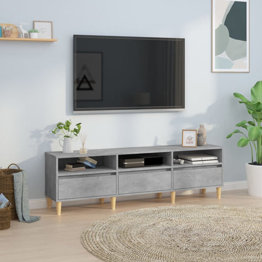 Tv Skříňka Betonově Šedá 150 X 30 X 44,5 Cm Kompozitní Dřevo Betonová Šedá