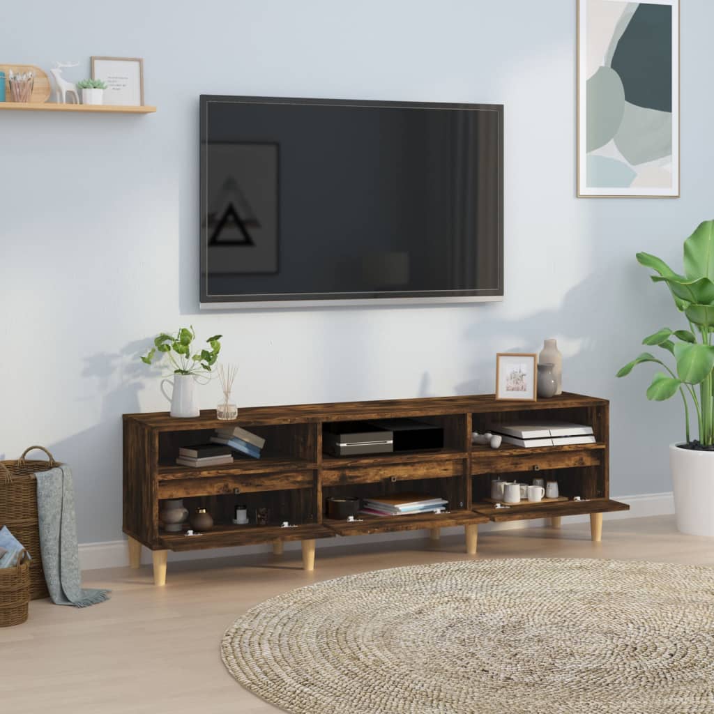 Tv Skříňka 150 X 30 X 44,5 Cm Kompozitní Dřevo Kouřový Dub