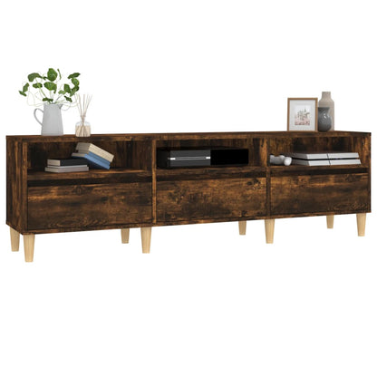 Tv Skříňka 150 X 30 X 44,5 Cm Kompozitní Dřevo Kouřový Dub