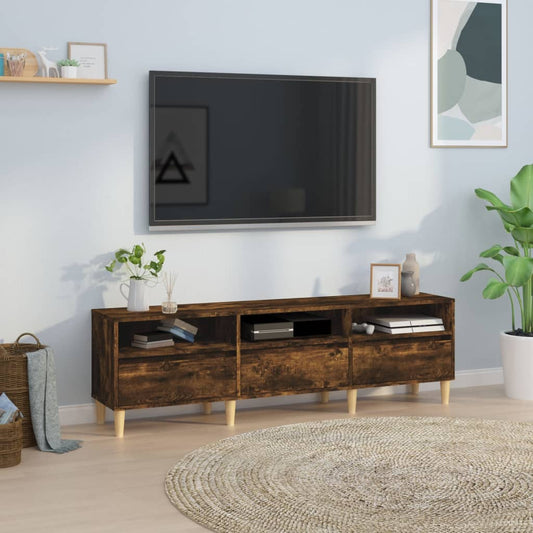 Tv Skříňka 150 X 30 X 44,5 Cm Kompozitní Dřevo Kouřový Dub