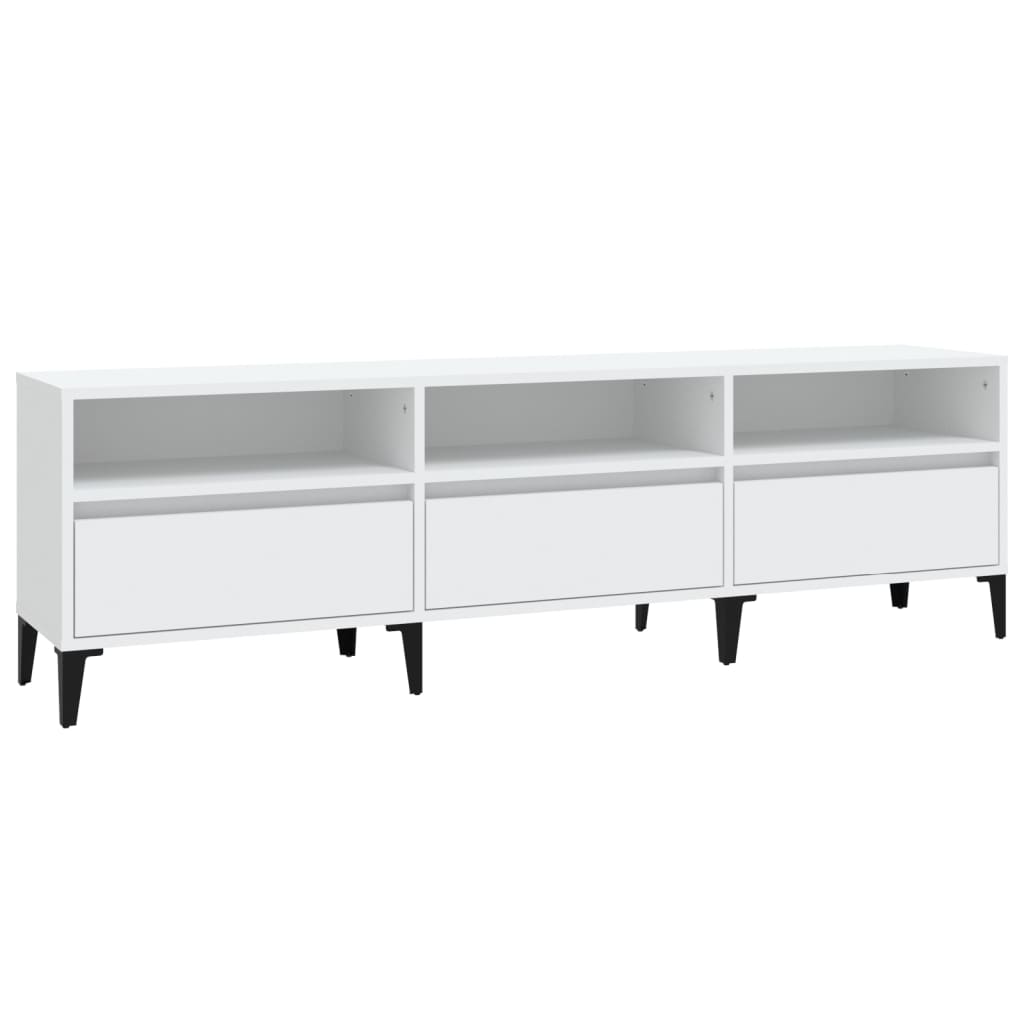 Tv Skříňka 150 X 30 X 44,5 Cm Kompozitní Dřevo Bílá