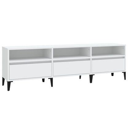 Tv Skříňka 150 X 30 X 44,5 Cm Kompozitní Dřevo Bílá