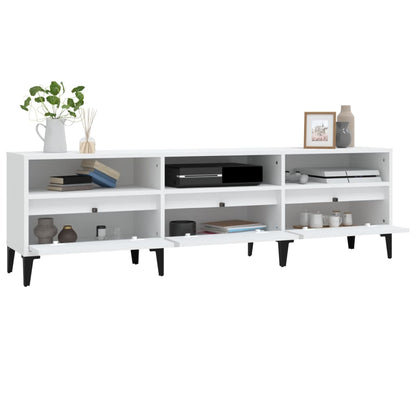 Tv Skříňka 150 X 30 X 44,5 Cm Kompozitní Dřevo Bílá