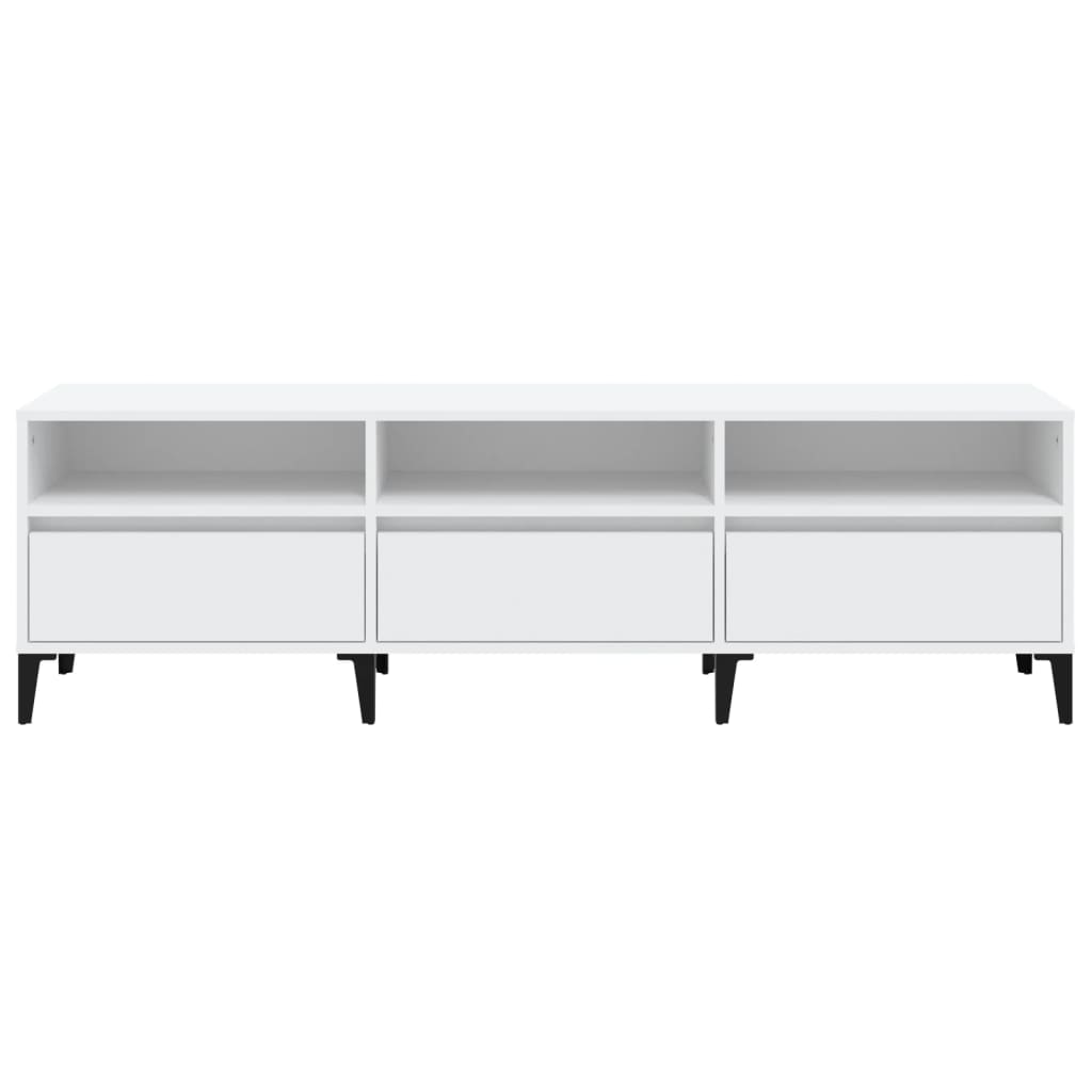 Tv Skříňka 150 X 30 X 44,5 Cm Kompozitní Dřevo Bílá