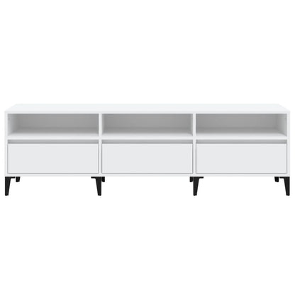 Tv Skříňka 150 X 30 X 44,5 Cm Kompozitní Dřevo Bílá