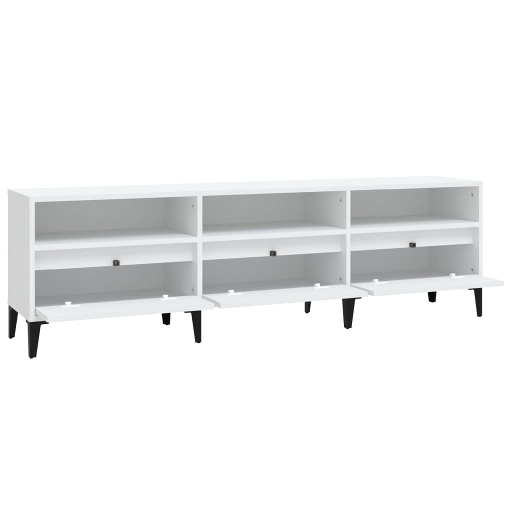 Tv Skříňka 150 X 30 X 44,5 Cm Kompozitní Dřevo Bílá