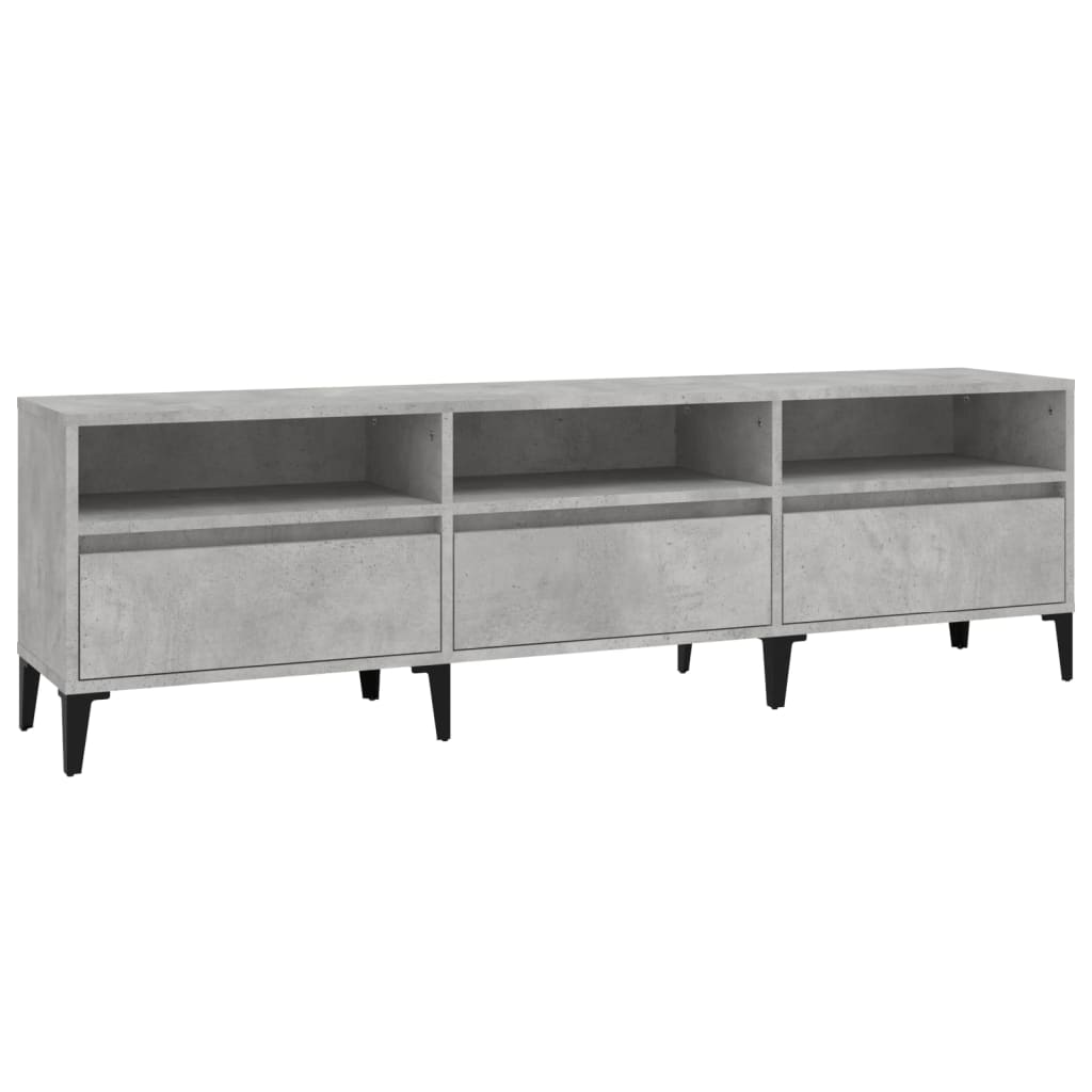 Tv Skříňka Betonově Šedá 150 X 30 X 44,5 Cm Kompozitní Dřevo Betonová Šedá
