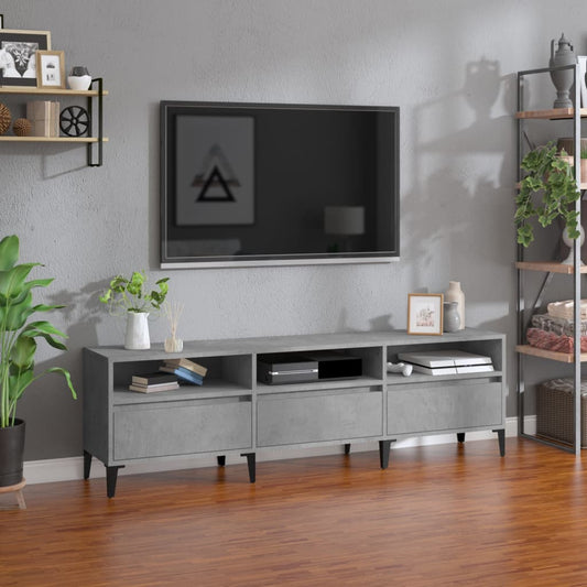 Tv Skříňka Betonově Šedá 150 X 30 X 44,5 Cm Kompozitní Dřevo Betonová Šedá