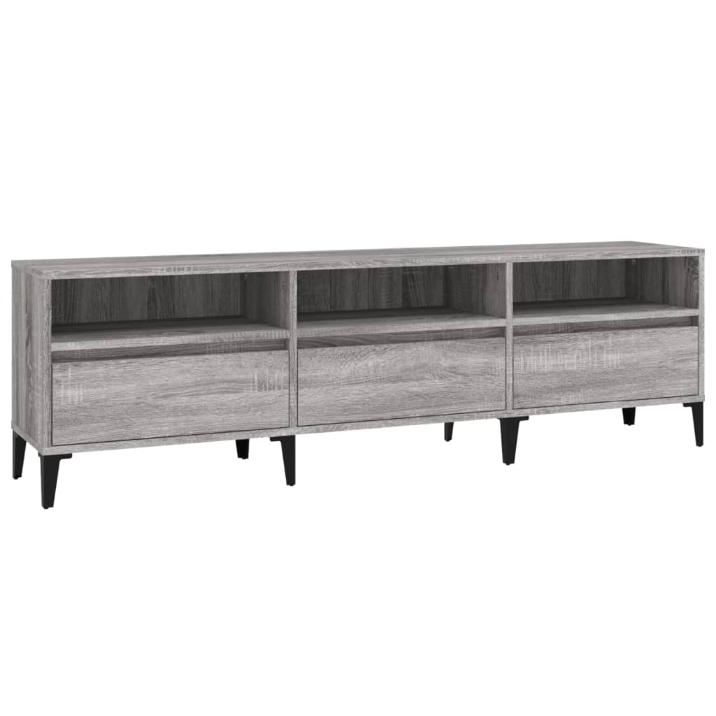 Tv Skříňka Šedá Sonoma 150 X 30 X 44,5 Cm Kompozitní Dřevo Šedá Sonoma