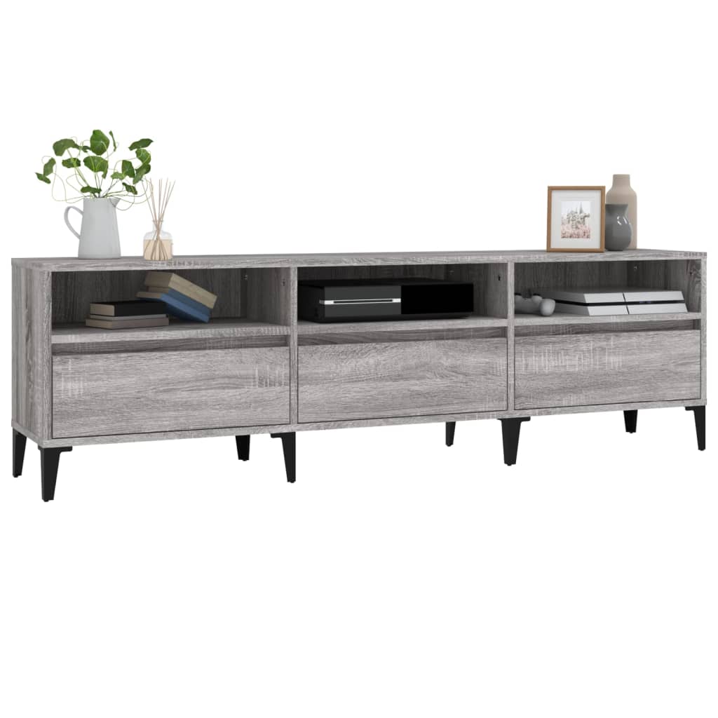 Tv Skříňka Šedá Sonoma 150 X 30 X 44,5 Cm Kompozitní Dřevo Šedá Sonoma