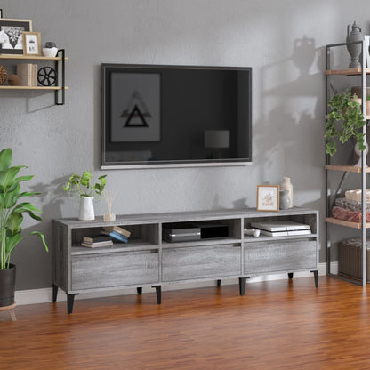Tv Skříňka Šedá Sonoma 150 X 30 X 44,5 Cm Kompozitní Dřevo Šedá Sonoma