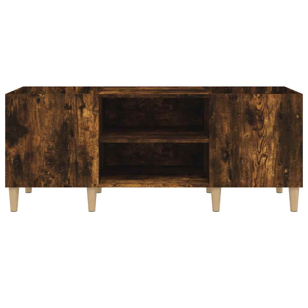 Skříňka Na Lp Desky Kouřový Dub 121X38X48 Cm Kompozitní Dřevo