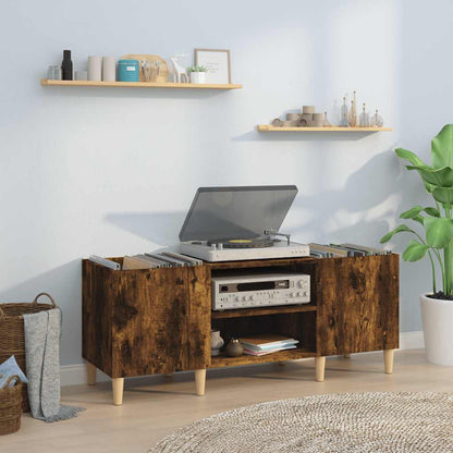 Skříňka Na Lp Desky Kouřový Dub 121X38X48 Cm Kompozitní Dřevo