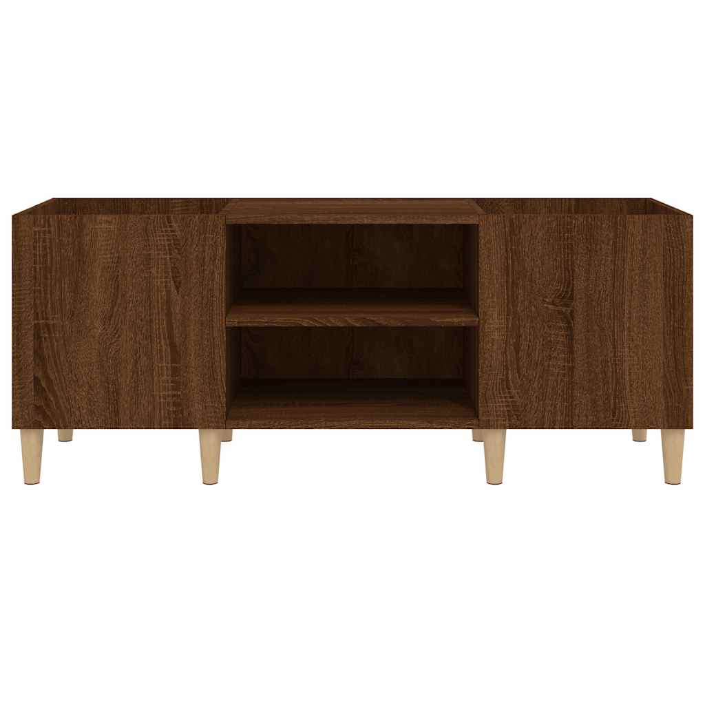 Skříňka Na Lp Desky Hnědý Dub 121X38X48 Cm Kompozitní Dřevo