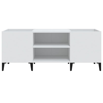 Skříňka Na Lp Desky Bílá 121 X 38 X 48 Cm Kompozitní Dřevo