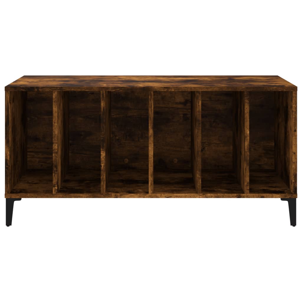 Skříňka Na Lp Desky Kouřový Dub 100X38X48 Cm Kompozitní Dřevo Černá