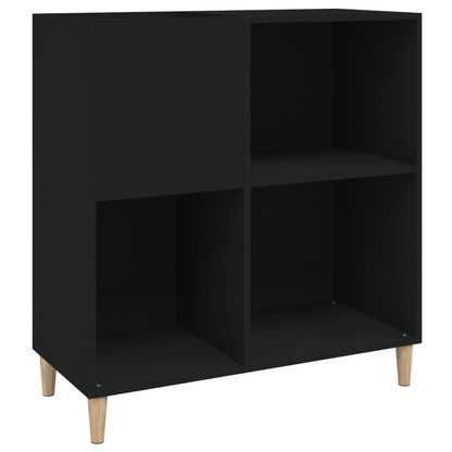 Skříňka Na Lp Desky Černá 84,5 X 38 X 89 Cm Kompozitní Dřevo