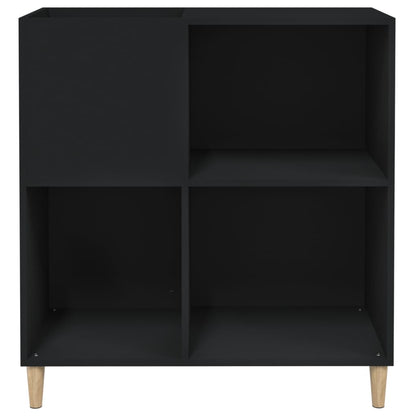 Skříňka Na Lp Desky Černá 84,5 X 38 X 89 Cm Kompozitní Dřevo