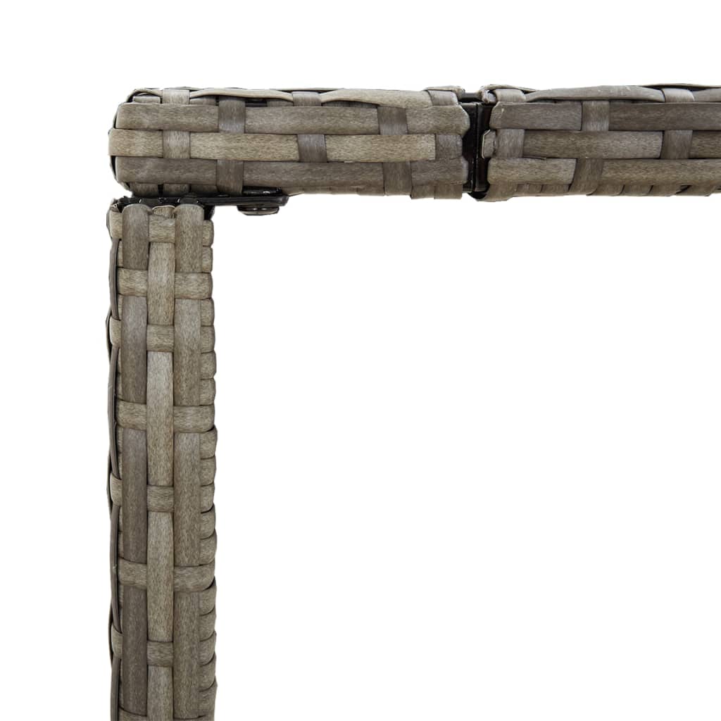 9Dílný Zahradní Barový Set Šedý Polyratan