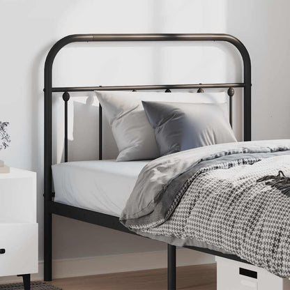 Kovové Čelo Postele Černé