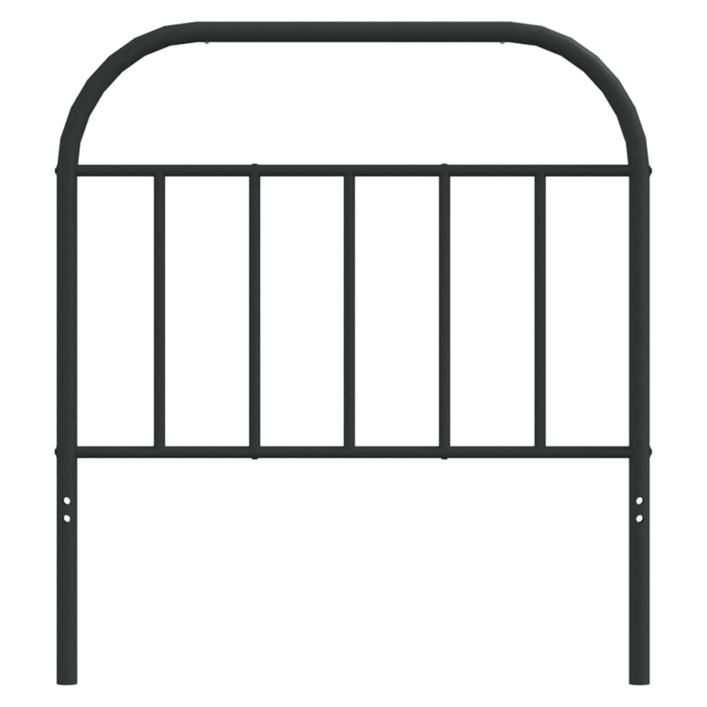 Kovové Náhradní Čelo Postele Černé 80 Cm