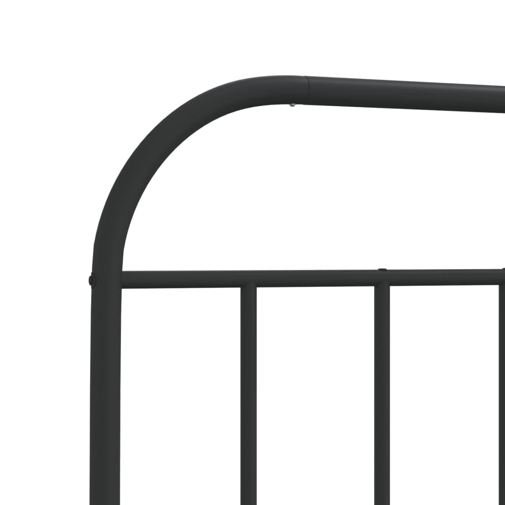 Kovové Náhradní Čelo Postele Černé 80 Cm