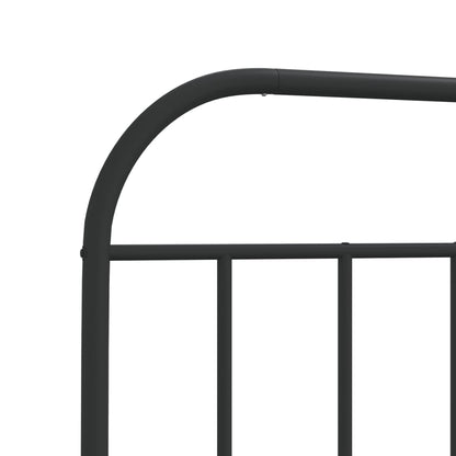 Kovové Náhradní Čelo Postele Černé 80 Cm