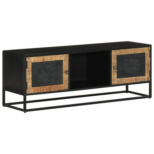 Tv Skříňka 110 X 30 X 40 Cm Masivní Mangovníkové Dřevo A Železo